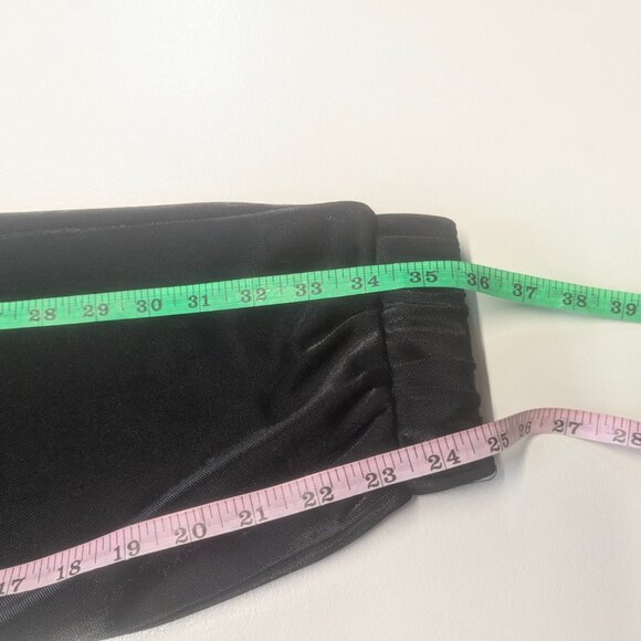 Know One Cares Size Small Black Shiny Jogger Pants - Picture 12 of 14